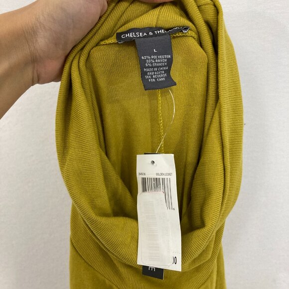 New Chelsea & Theodore Large Turtle Neck Ruffle Dolman Sleeve Knit Sweater - Picture 3 of 9